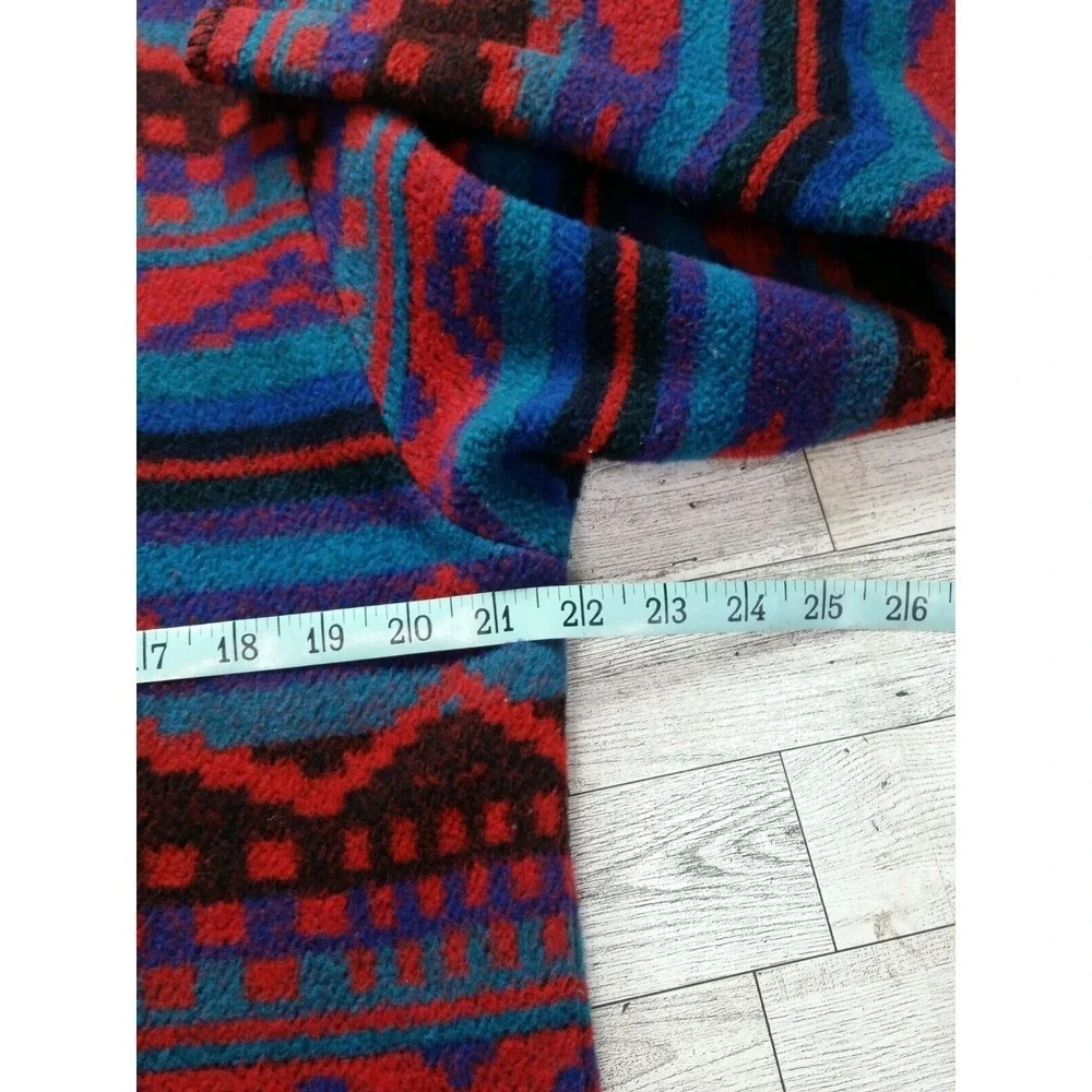 Vintage 80s‎ Jo Hardin Red Blue Southwestern Western Aztec Jacket Coat Size 8